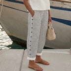 Caitlin | Stylish Striped Button Pants