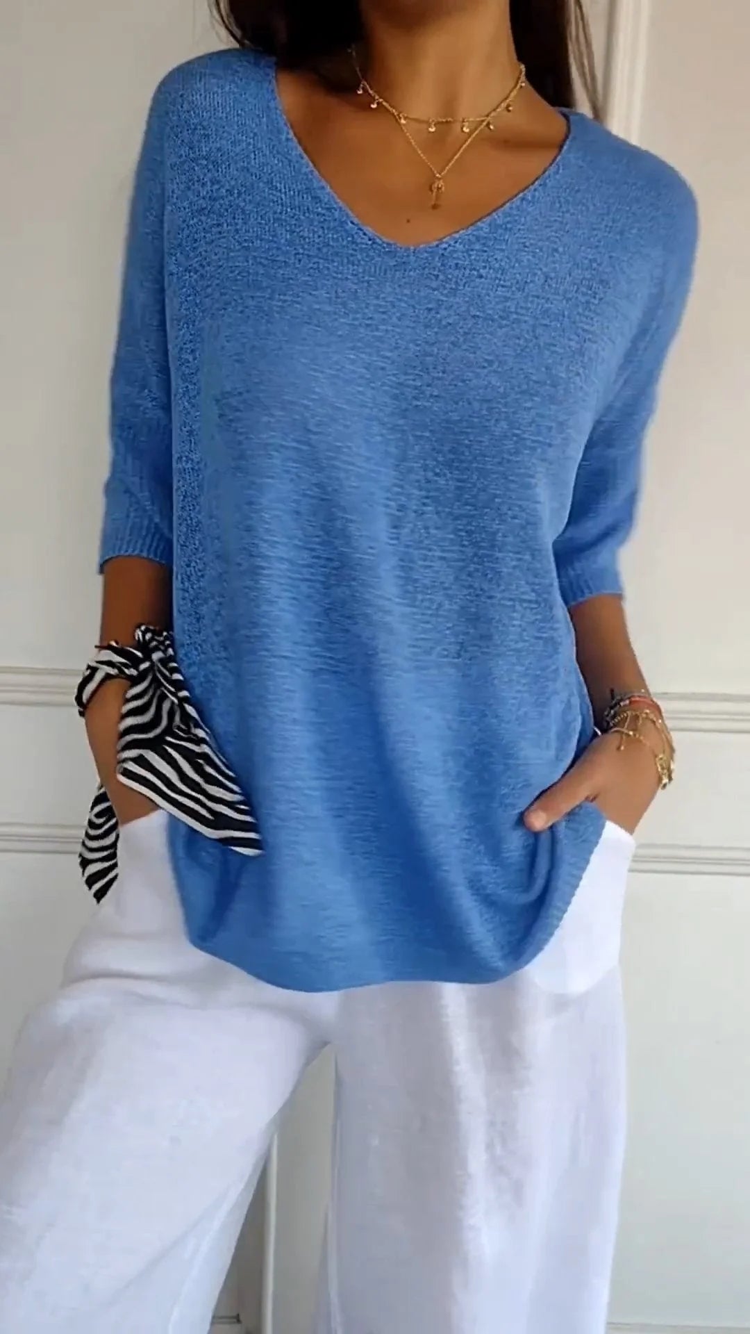 LAUREN™ | Women Casual V-Neck Top