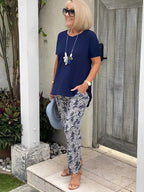 Leticia™ Loose Two-Piece Set | Relaxed-Fit Top and Flowy Pants