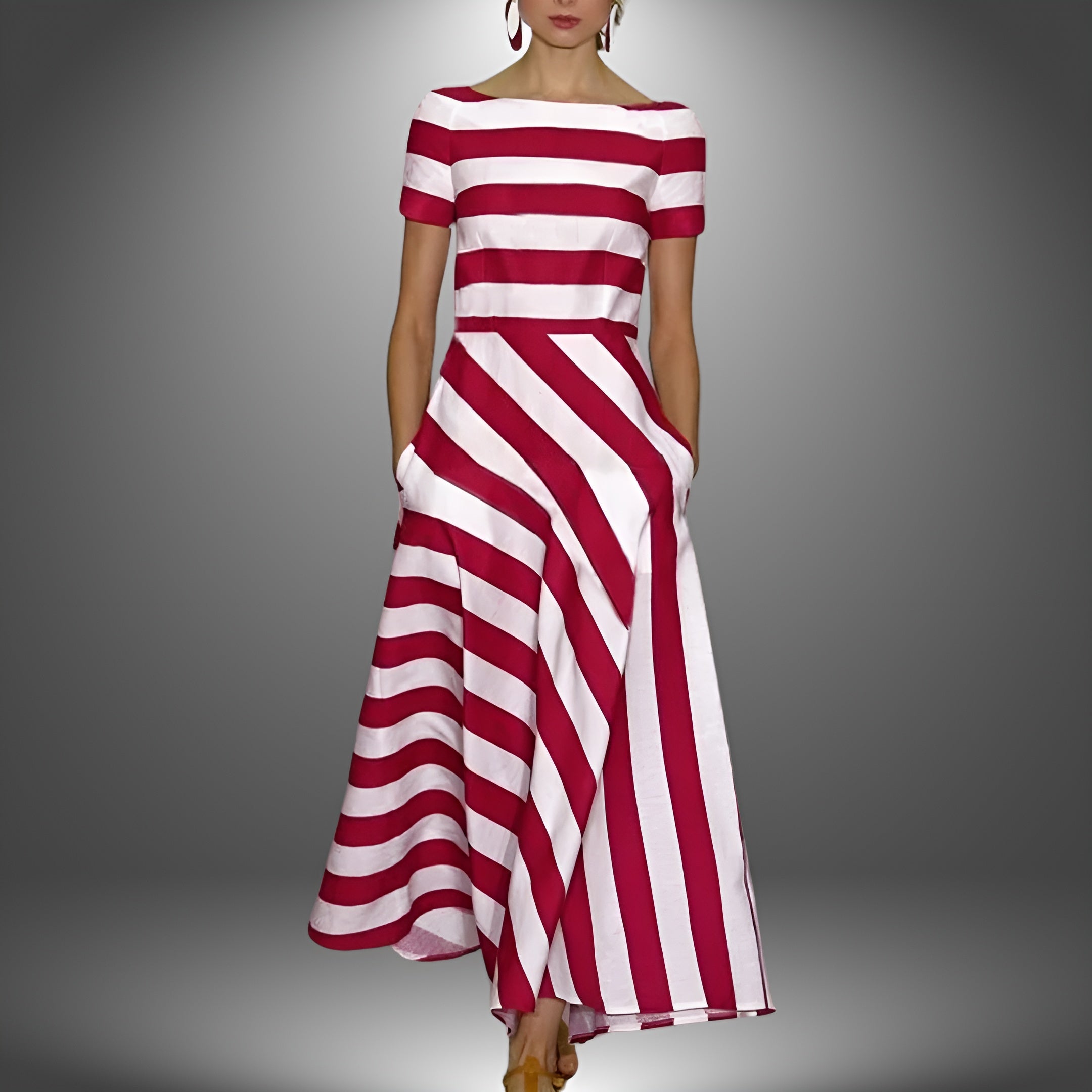 Diane™ | Effortless Modern Women Stripe Dress