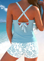 Violet™ | Ruched Tankini with Floral Shorts
