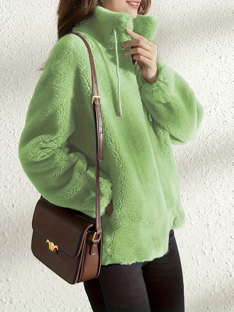 Maliza - Stylish Furry Fleece Jacket