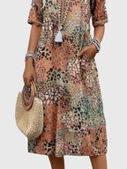 Yvonna™ | Elegant Floral Midi Dress