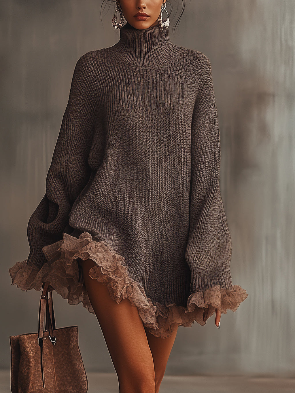 Nina | Ruffled Knit Dress