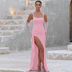 Marilyn™ | Elegant Formal Slip Maxi Dress with Open Back