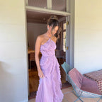 Regine™ | Elegant Halter Neck Lotus Summer Maxi Dress