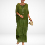 Hylda™ Artistic Loose Maxi Dress | Flowing A-Line Maxi Dress