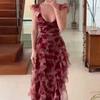 Mariela™| Romantic Floral Ruffle Maxi Dress