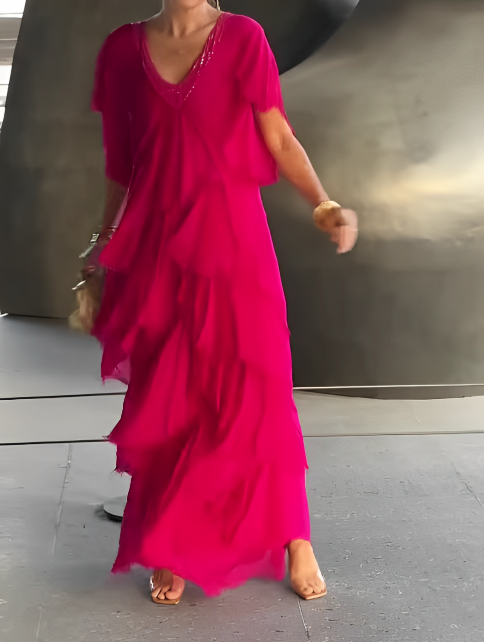 Lynette™ | Elegant Flowing Long Dress