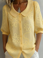 Kayleigh  | Light Floral Blouse Natural Elegance