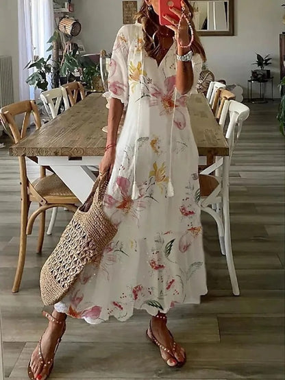 Cassia™ | Women Boho Tummy Coverage Maxi Dress